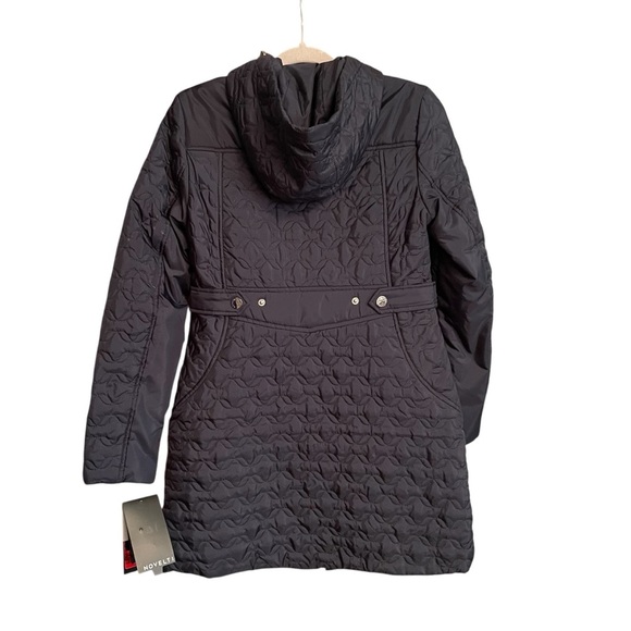 Novelti Quilted Navy Hooded Jacket-Size XS-NWT-Water Repellant-Thin-Lightweight - Picture 5 of 14